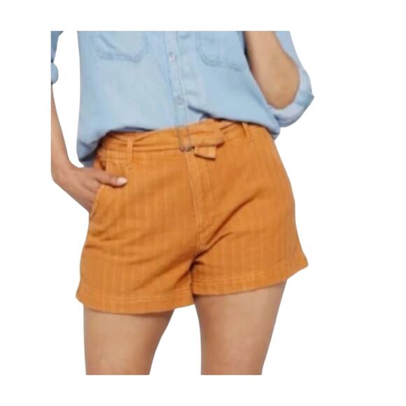 Kut from the Kloth Womens Burnt Orange Justine Belted Shorts Size 12 NWT - Picture 1 of 8